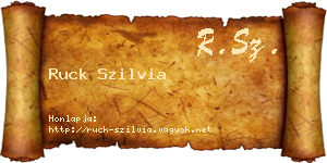 Ruck Szilvia névjegykártya
