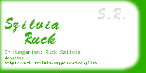 szilvia ruck business card